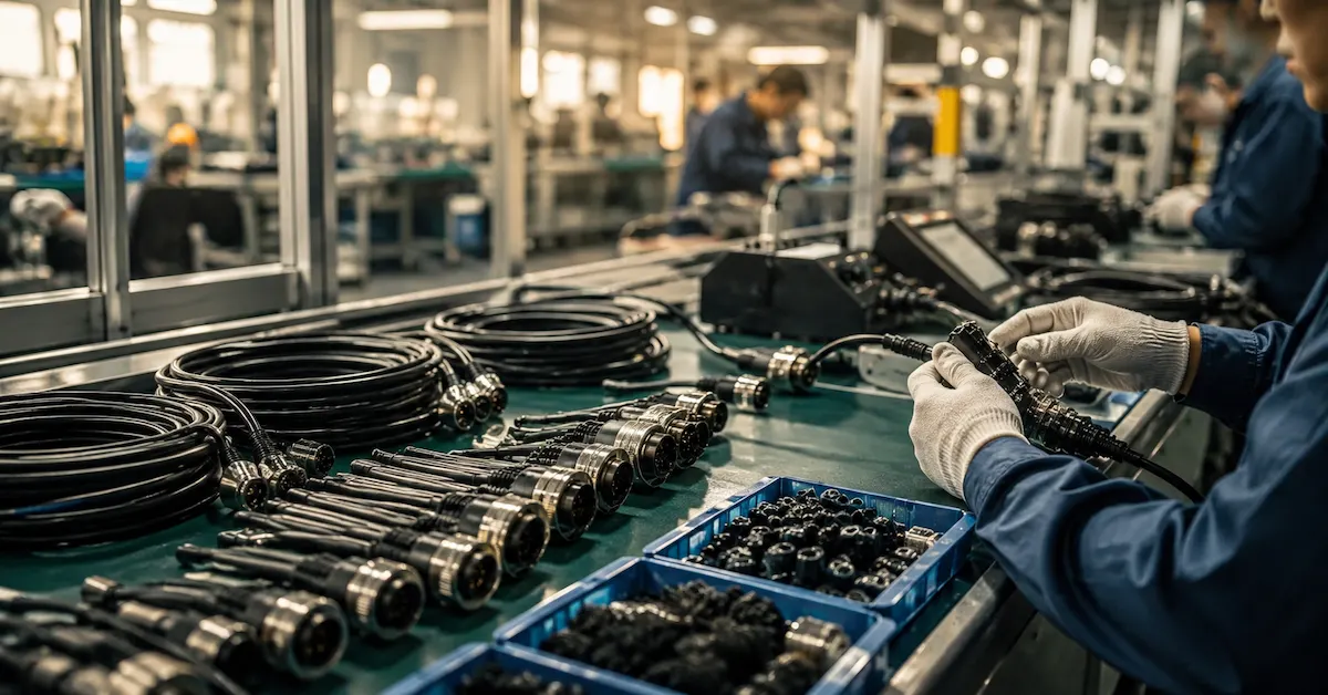 Produktion eines Herstellers von stabilen Versorgungskabeln