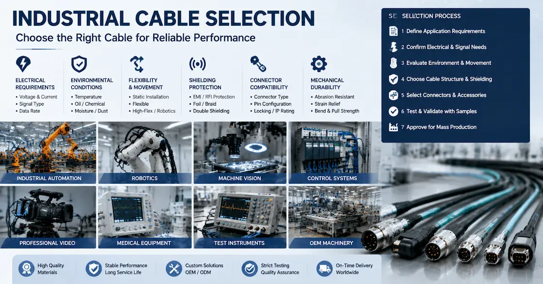 Industrial Cable Selection: How to Choose the Right Cable for Industrial Applications