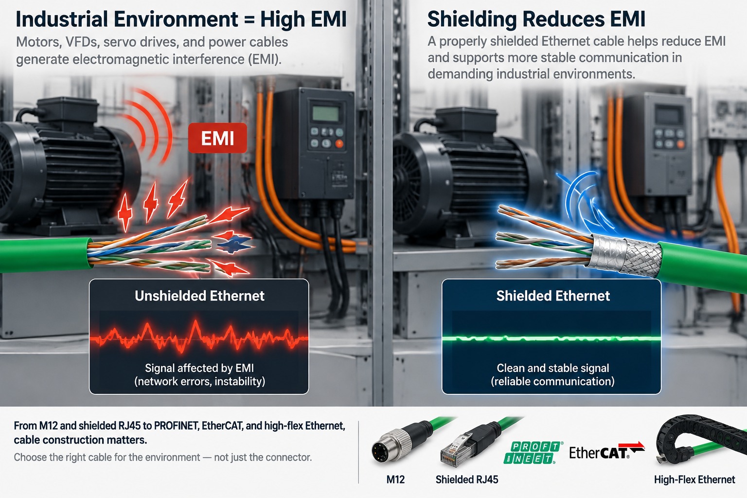 Waarom Industriële Ethernet Afskerming Benodig
